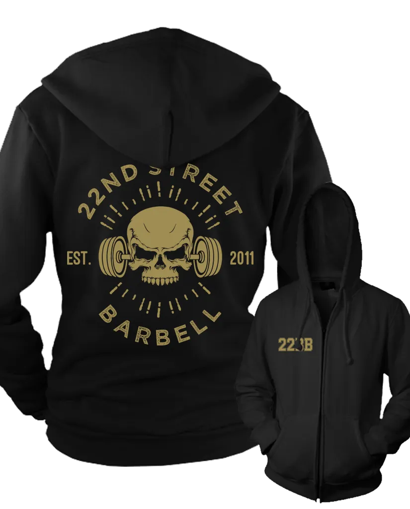 22BB "GOLD SKULL" Zip Up Hoodie