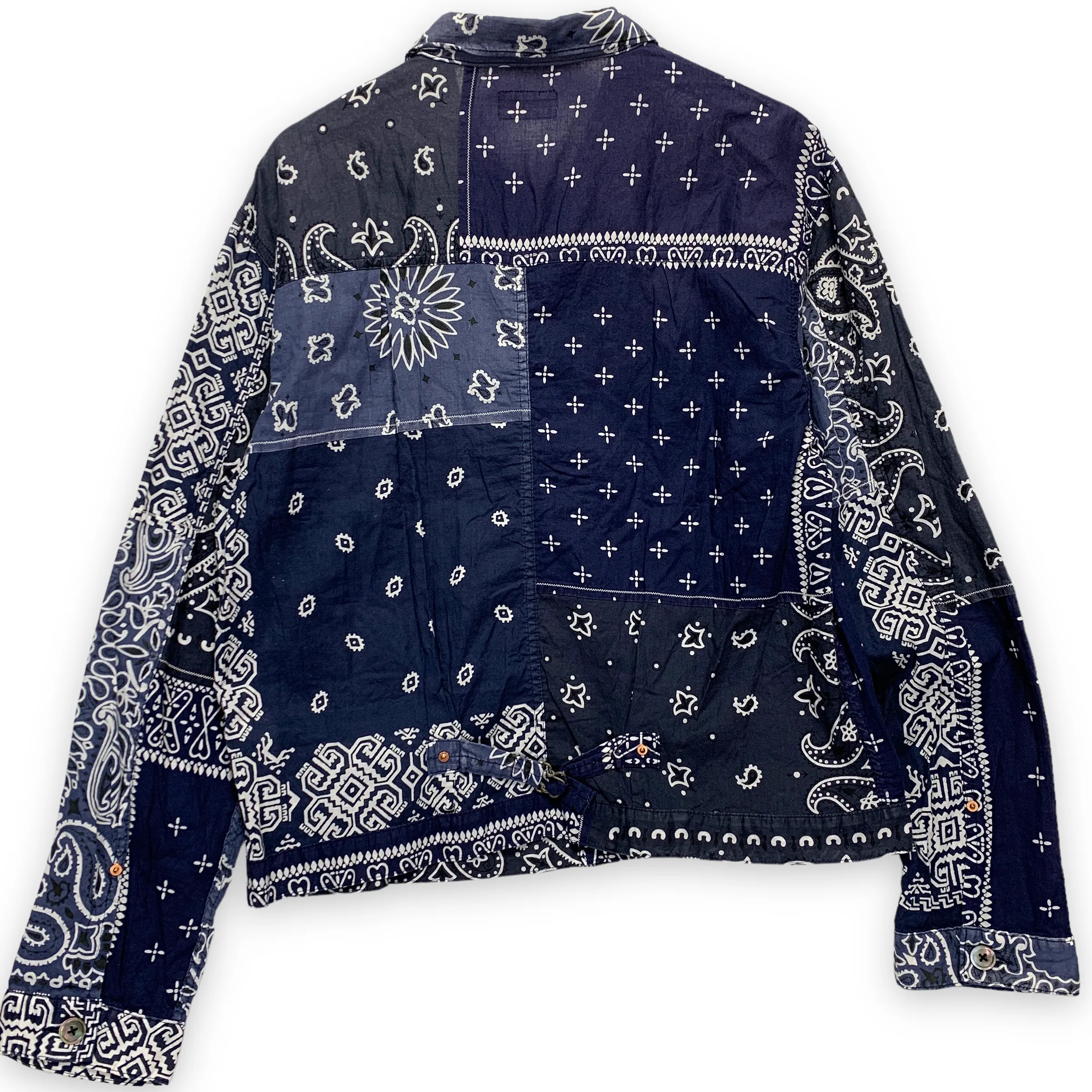 [2XL] Kapital Kountry Bandana Patchwork Pt 1st Shirt Jacket Navy