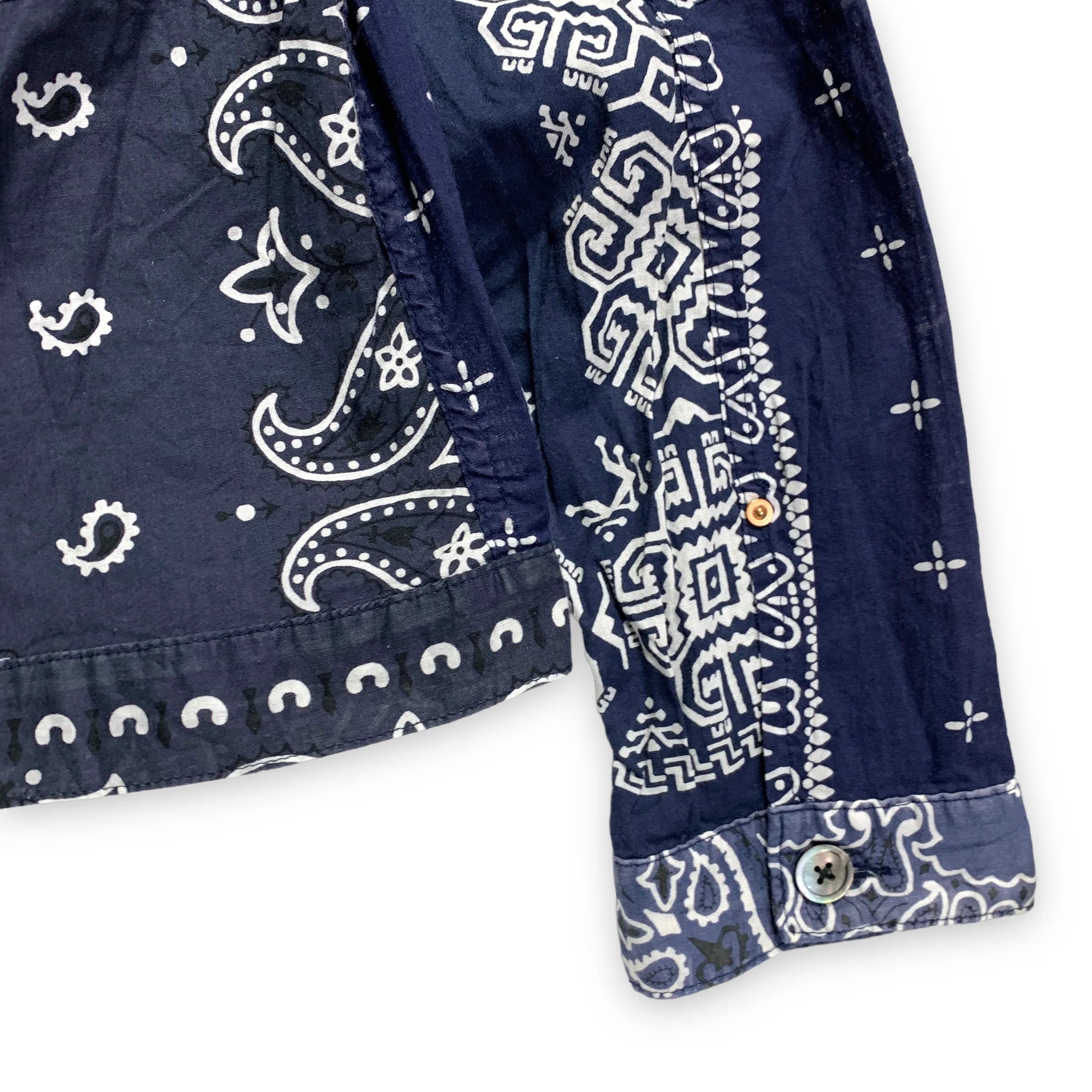 [2XL] Kapital Kountry Bandana Patchwork Pt 1st Shirt Jacket Navy