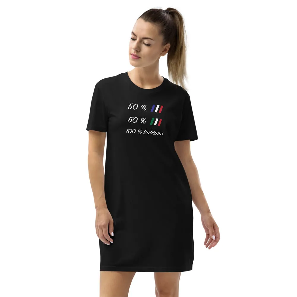 50 % Italienne 100 % sublime - T-Robe longue coton bio