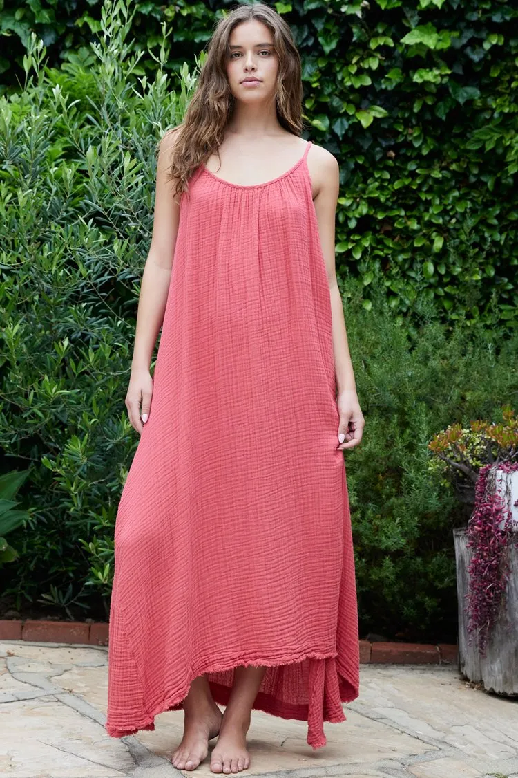 9SEED | TULUM DRESS | GUAVA