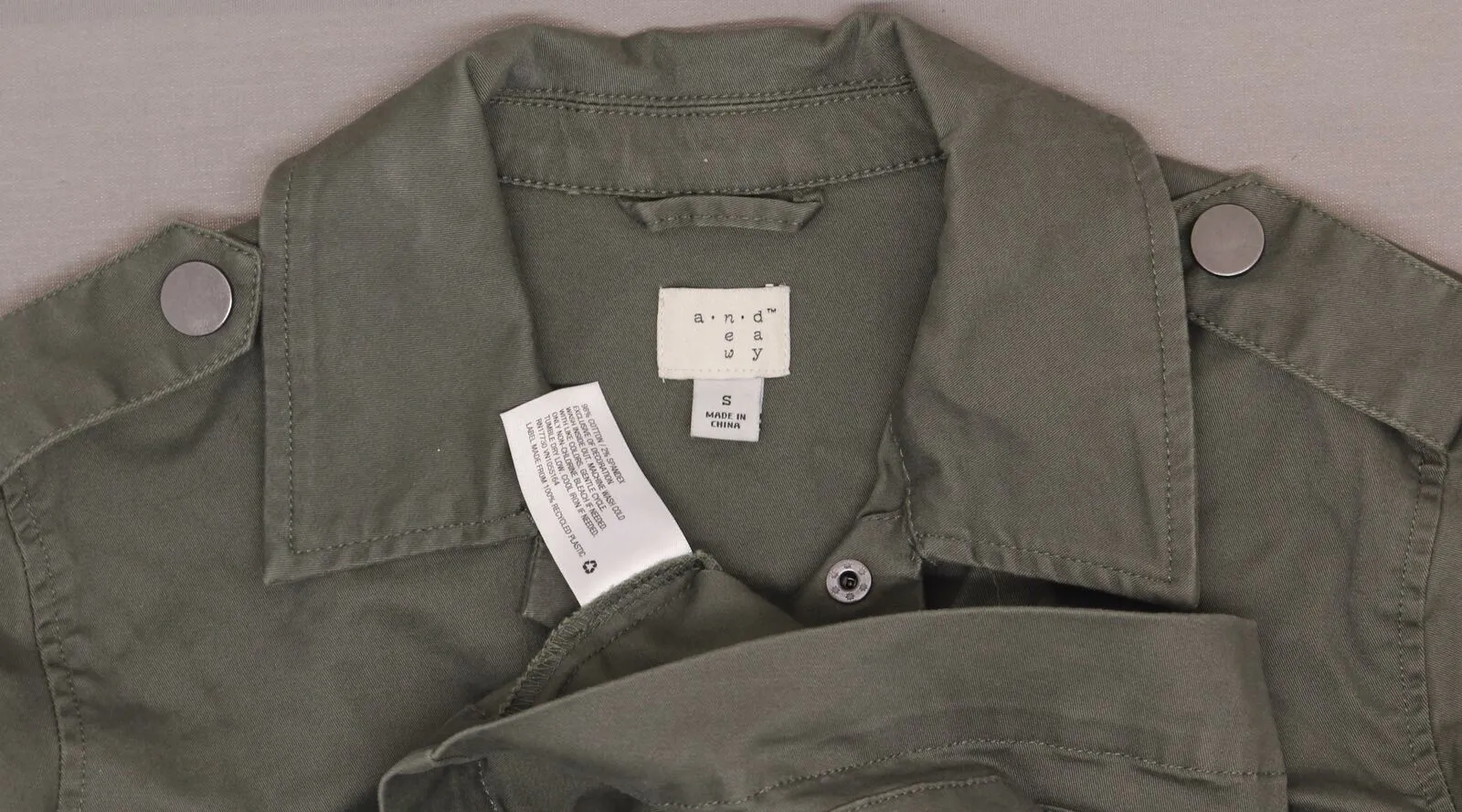 A New Day Women's Military Jacket with Pocket Beading