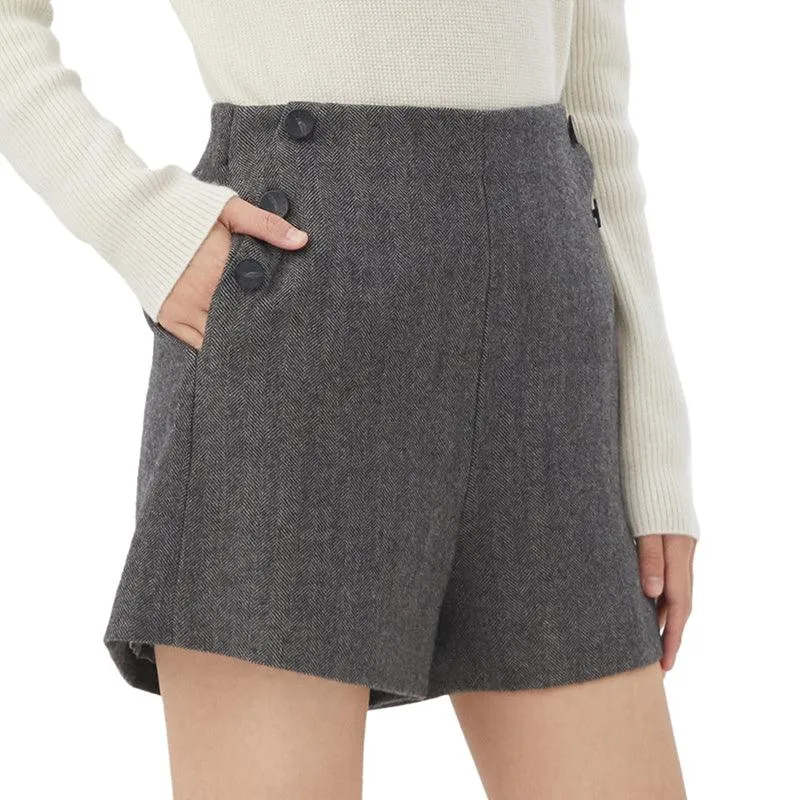 A-Shape Wool Shorts