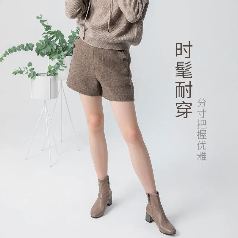 A-Shape Wool Shorts