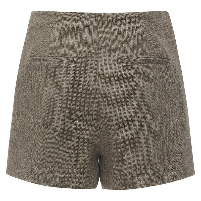 A-Shape Wool Shorts