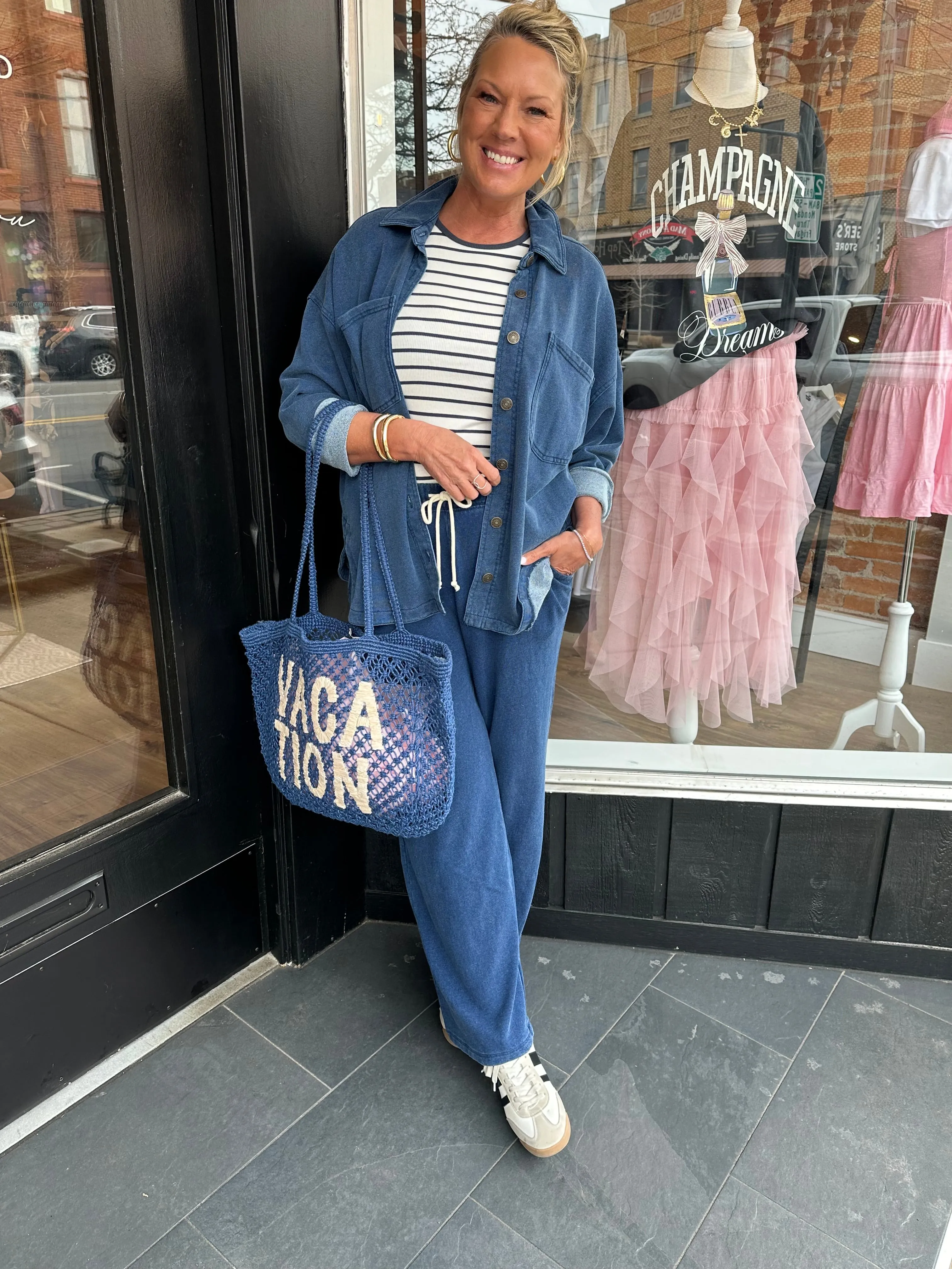 All Day Knit Denim Jacket in Indigo