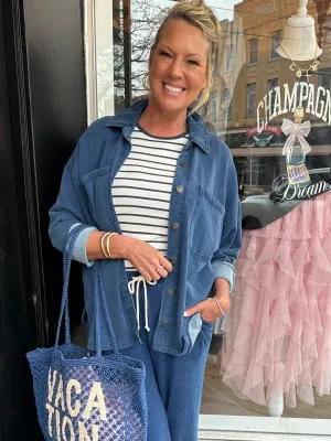 All Day Knit Denim Jacket in Indigo