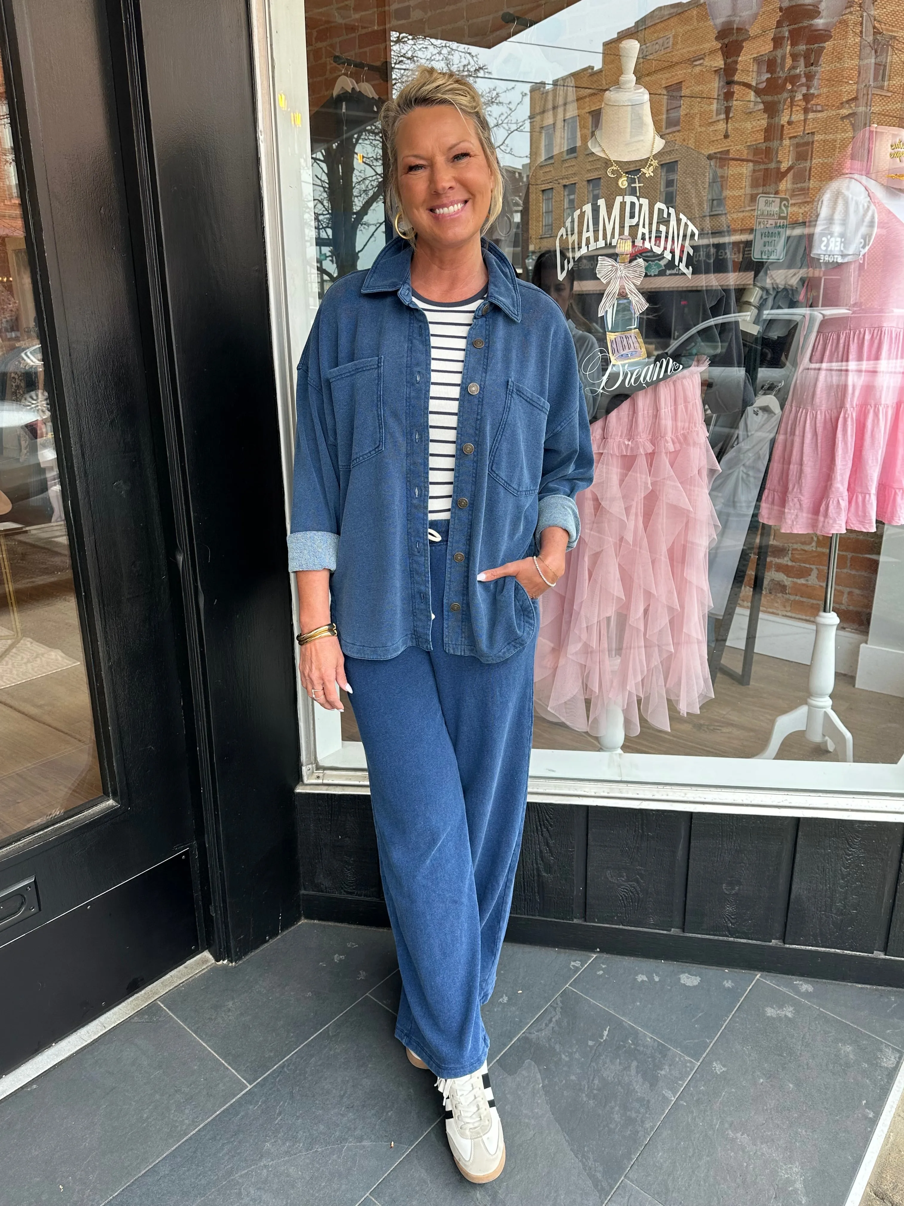 All Day Knit Denim Jacket in Indigo