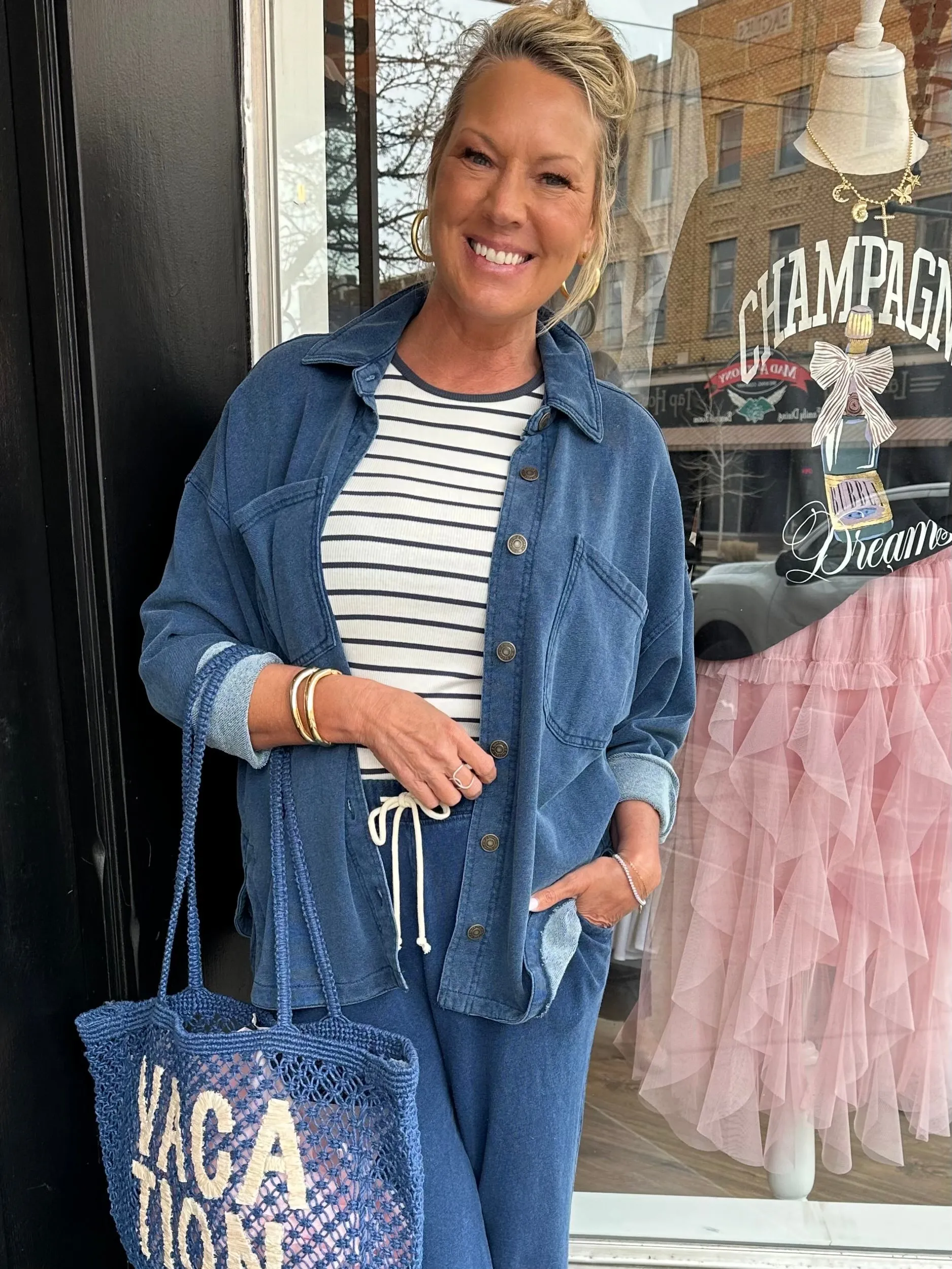 All Day Knit Denim Jacket in Indigo