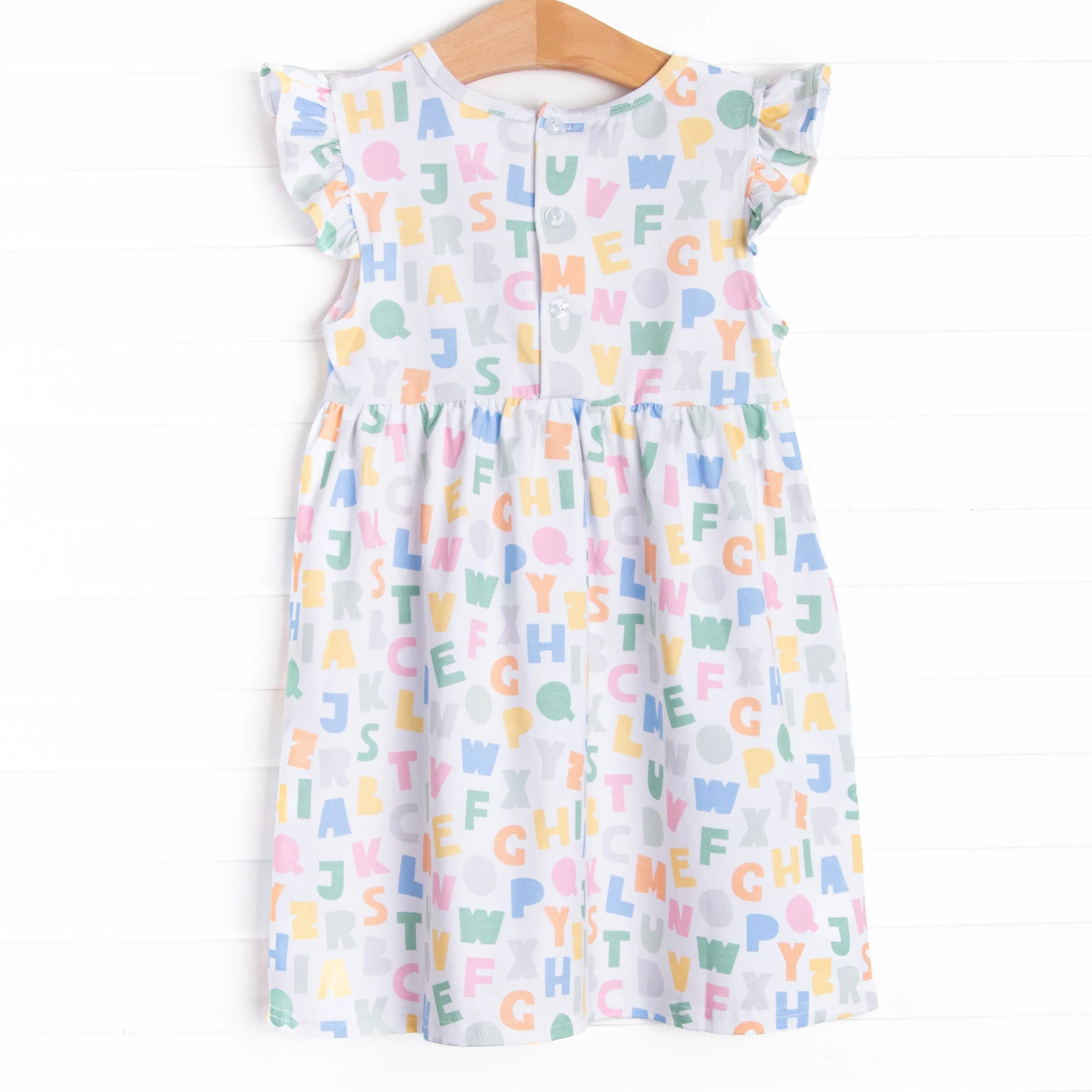 Alphabet Knit Dress, Blue
