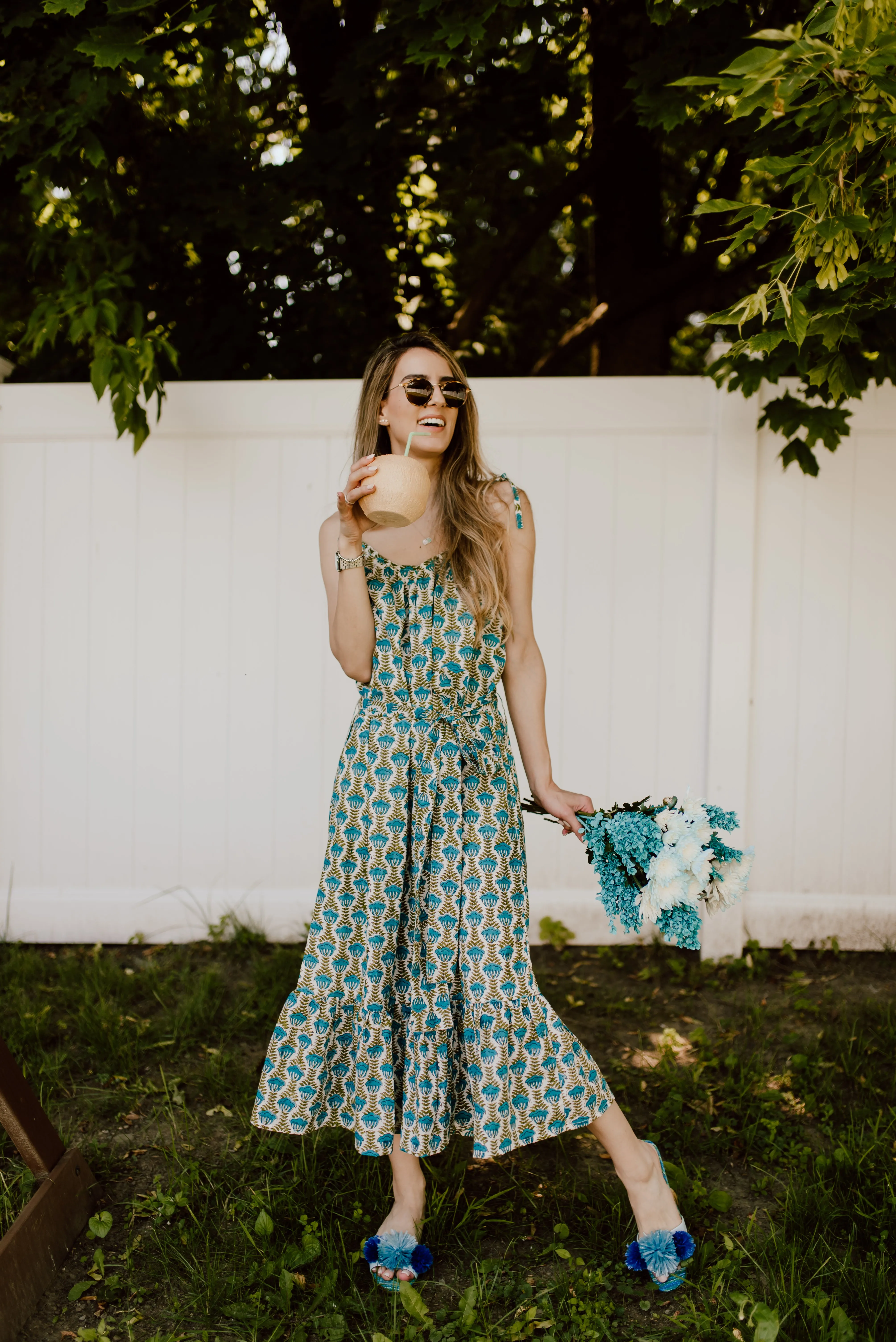 Amelia Sundress - Blue Lotus