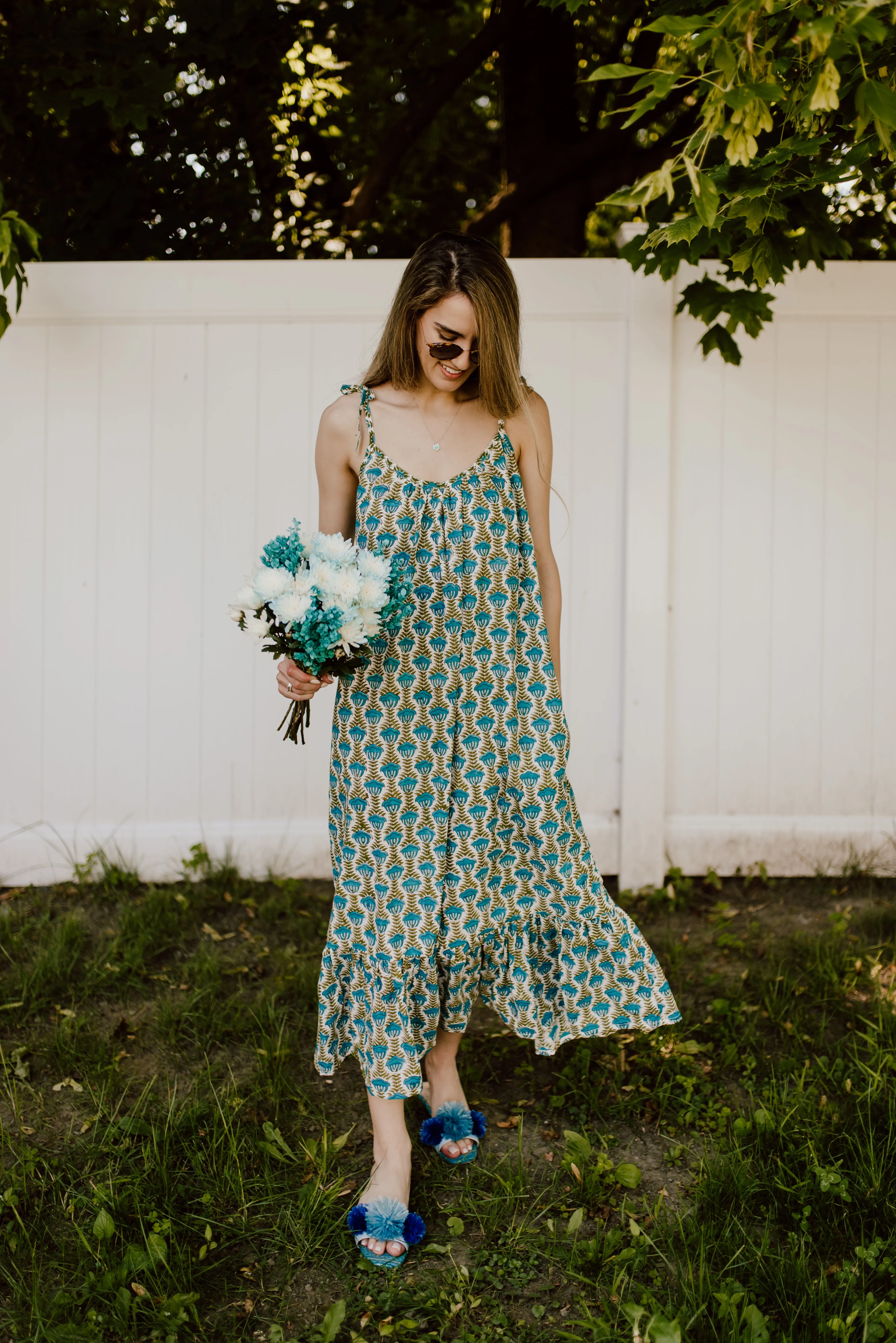 Amelia Sundress - Blue Lotus