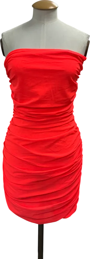 Anthropologie Orange Strapless Slim Mini Dress UK S