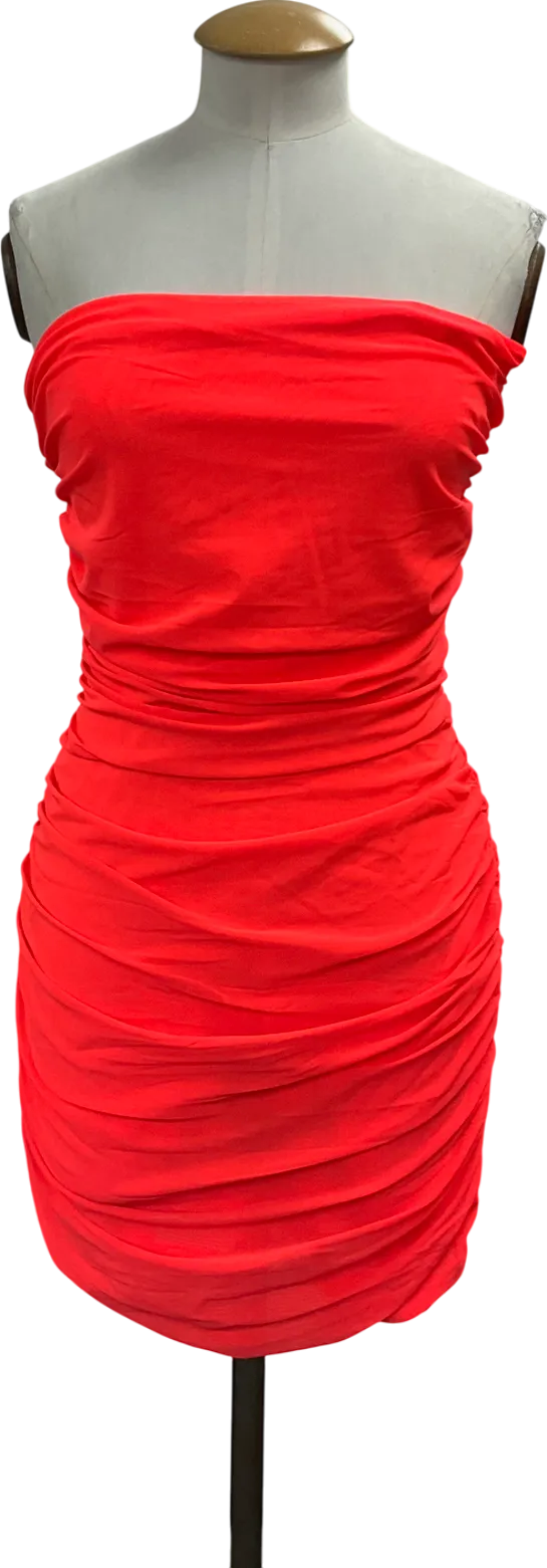 Anthropologie Orange Strapless Slim Mini Dress UK S
