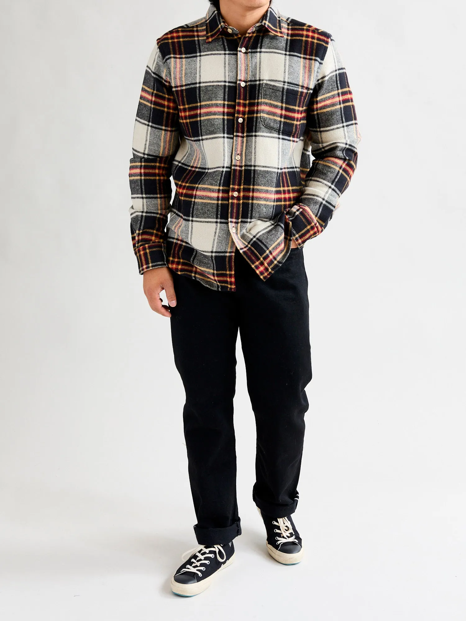 Arc Button-Up Shirt in Beige