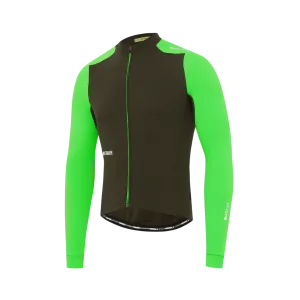 Attaquer All Day Winter Long Sleeved Jersey - Pine/Fluro Green