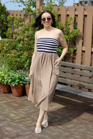 Ava Striped Midi Dress