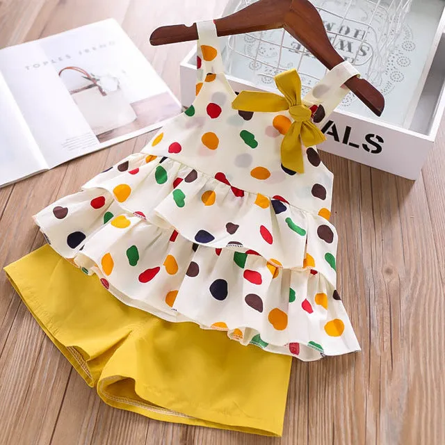Baby Girl Clothes Chiffon bowknot coat Pants 1-4Y