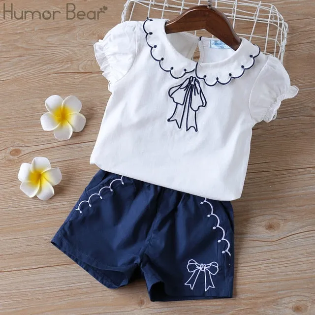 Baby Girl Clothes Chiffon bowknot coat Pants 1-4Y