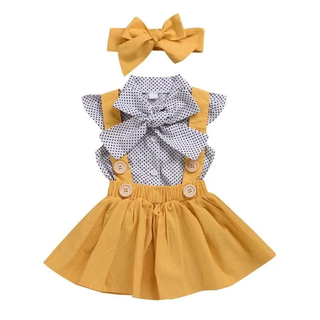 Baby Girl Clothes Chiffon bowknot coat Pants 1-4Y