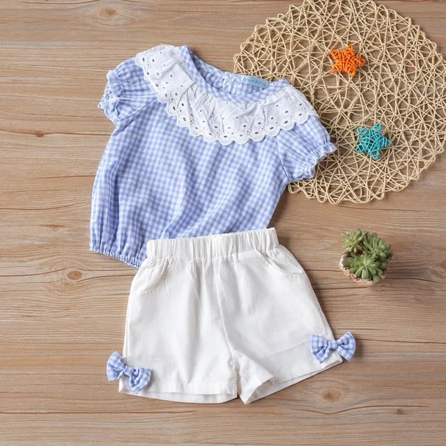Baby Girl Clothes Chiffon bowknot coat Pants 1-4Y