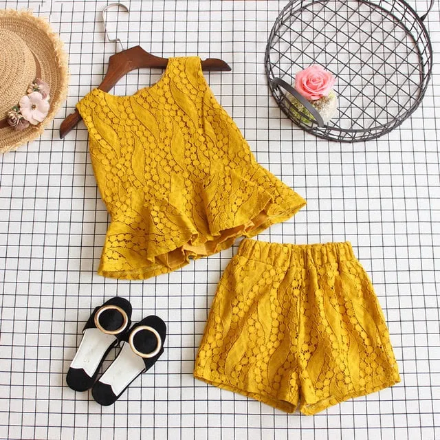 Baby Girl Clothes Chiffon bowknot coat Pants 1-4Y
