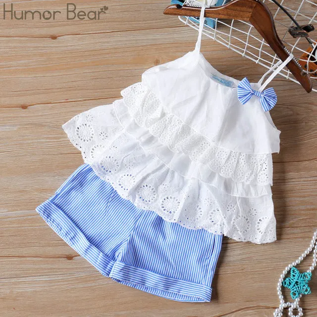Baby Girl Clothes Chiffon bowknot coat Pants 1-4Y