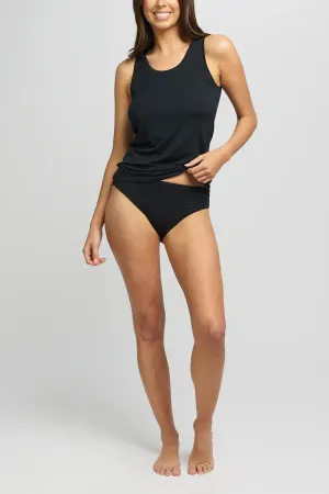 BASELAYERS Classic Intimates Modal Elastane Tank / BLACK