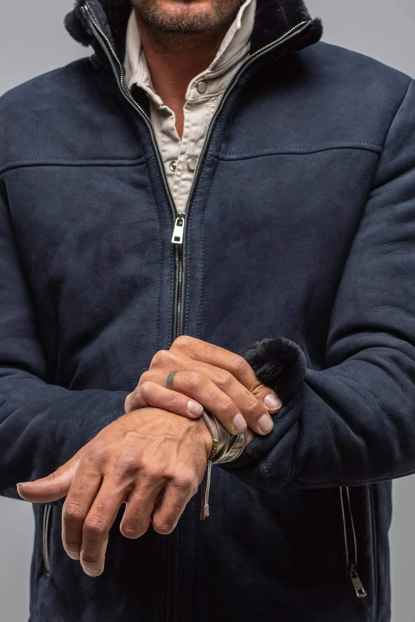 Bello Shearling In Navy