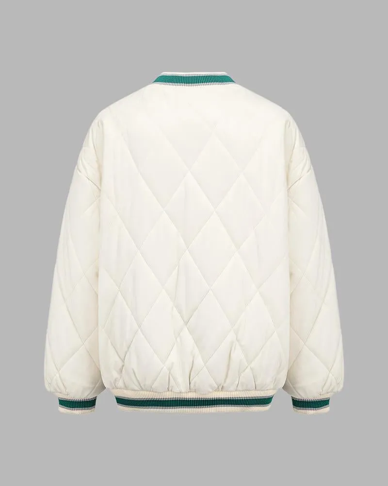 Better Study Quilted Bomber Jacket