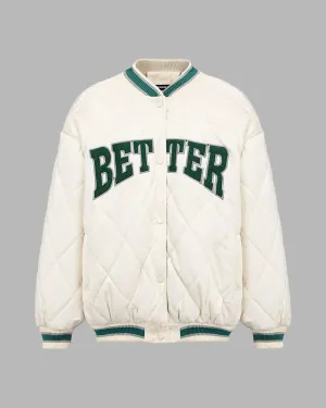 Better Study Quilted Bomber Jacket