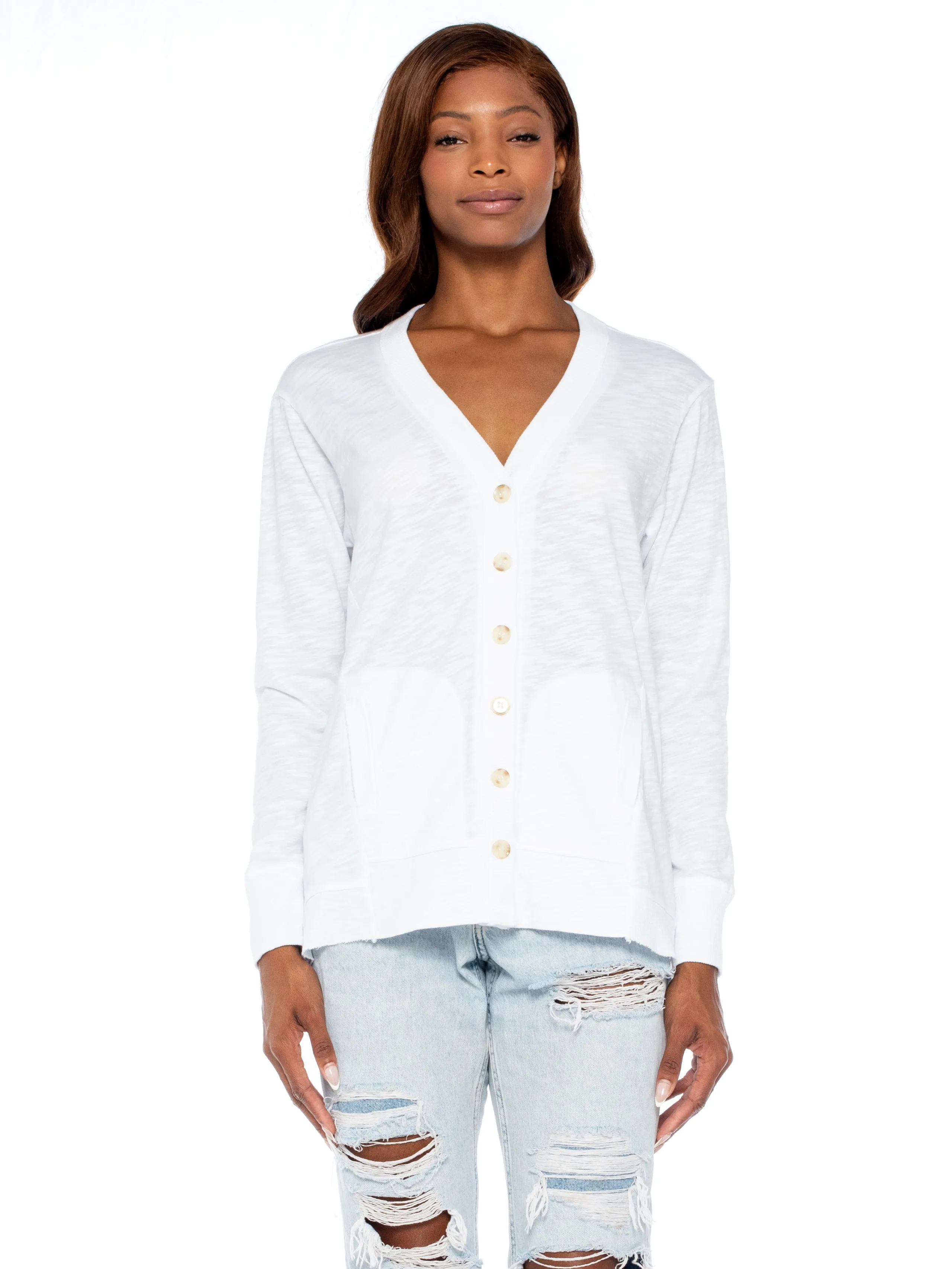 Big Slouchy Rib Mix Pocket Long Sleeve Cardie