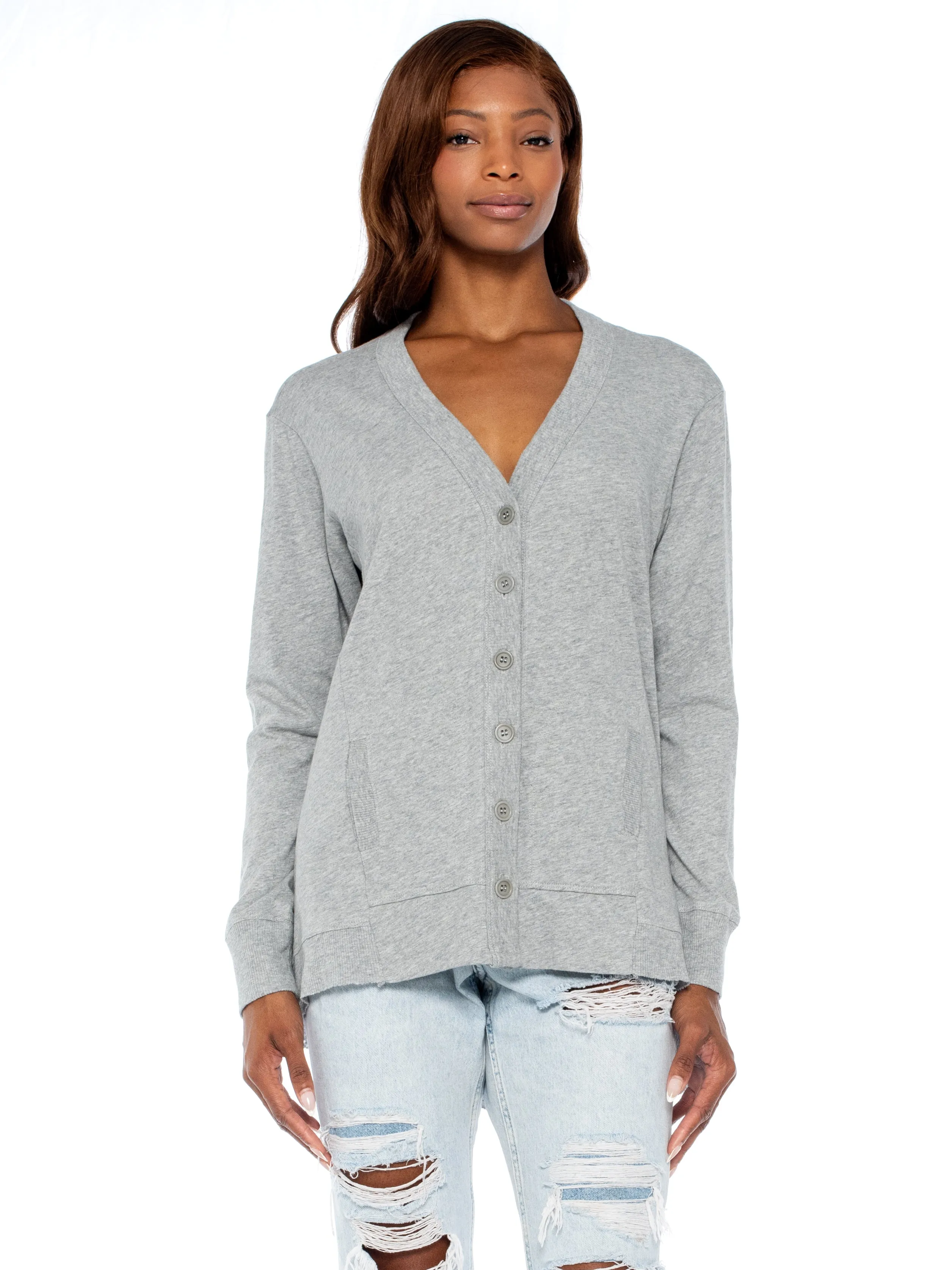 Big Slouchy Rib Mix Pocket Long Sleeve Cardie