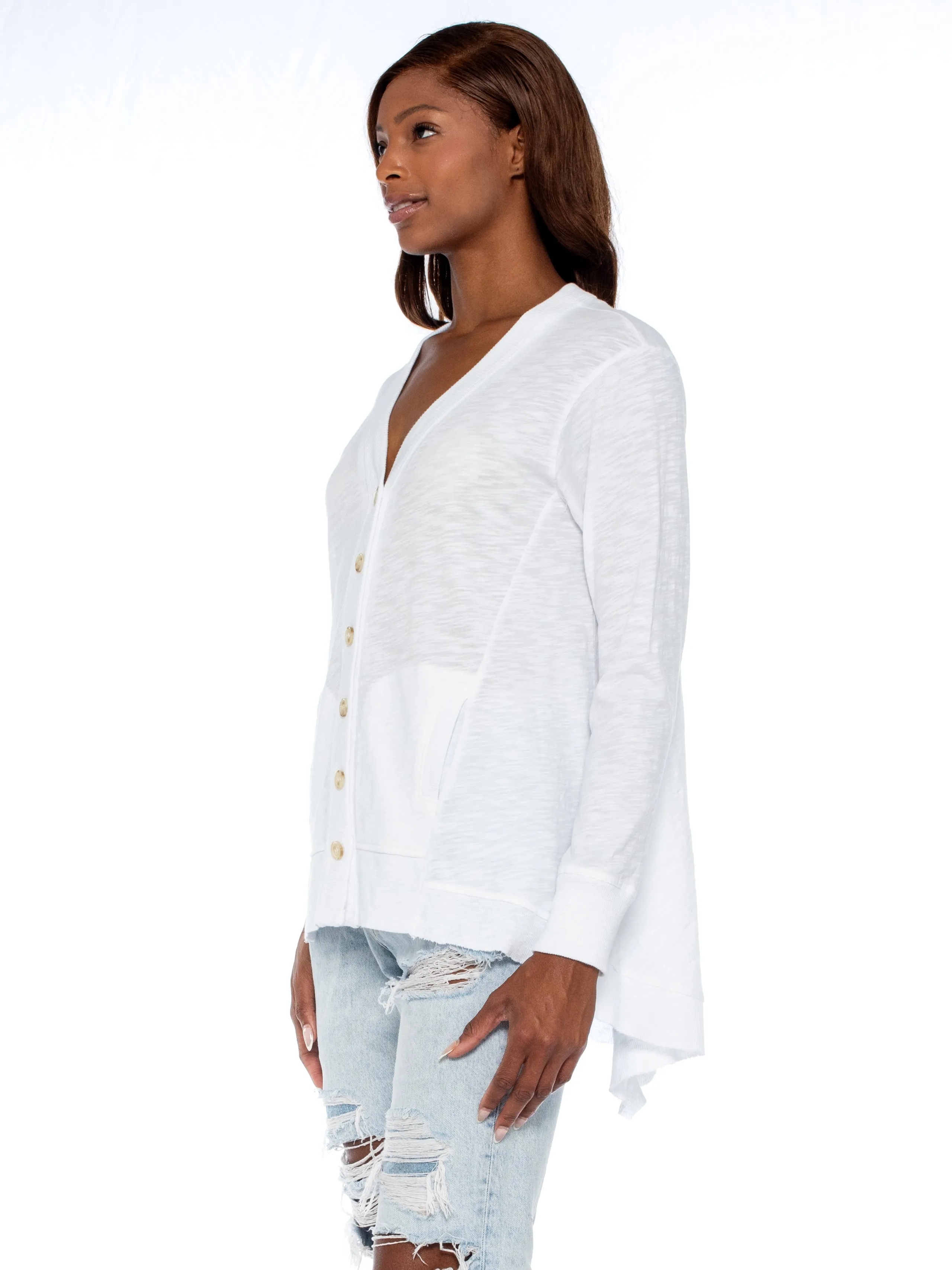 Big Slouchy Rib Mix Pocket Long Sleeve Cardie