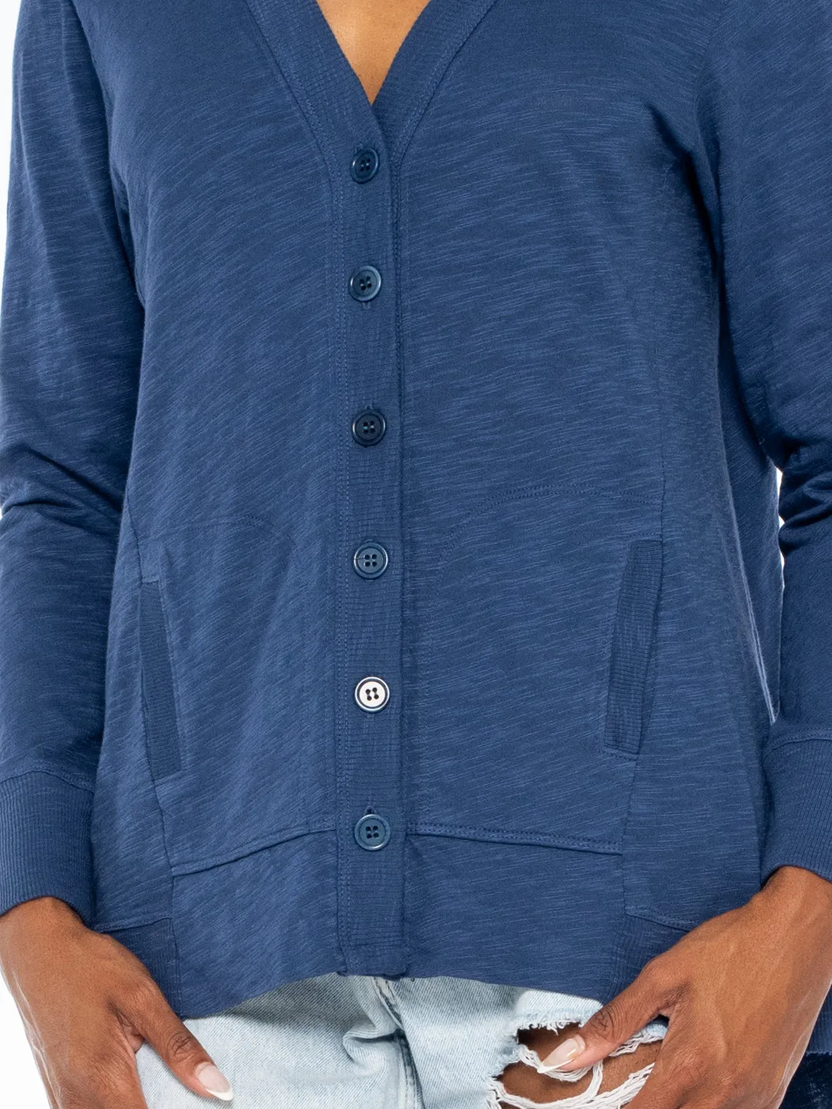 Big Slouchy Rib Mix Pocket Long Sleeve Cardie