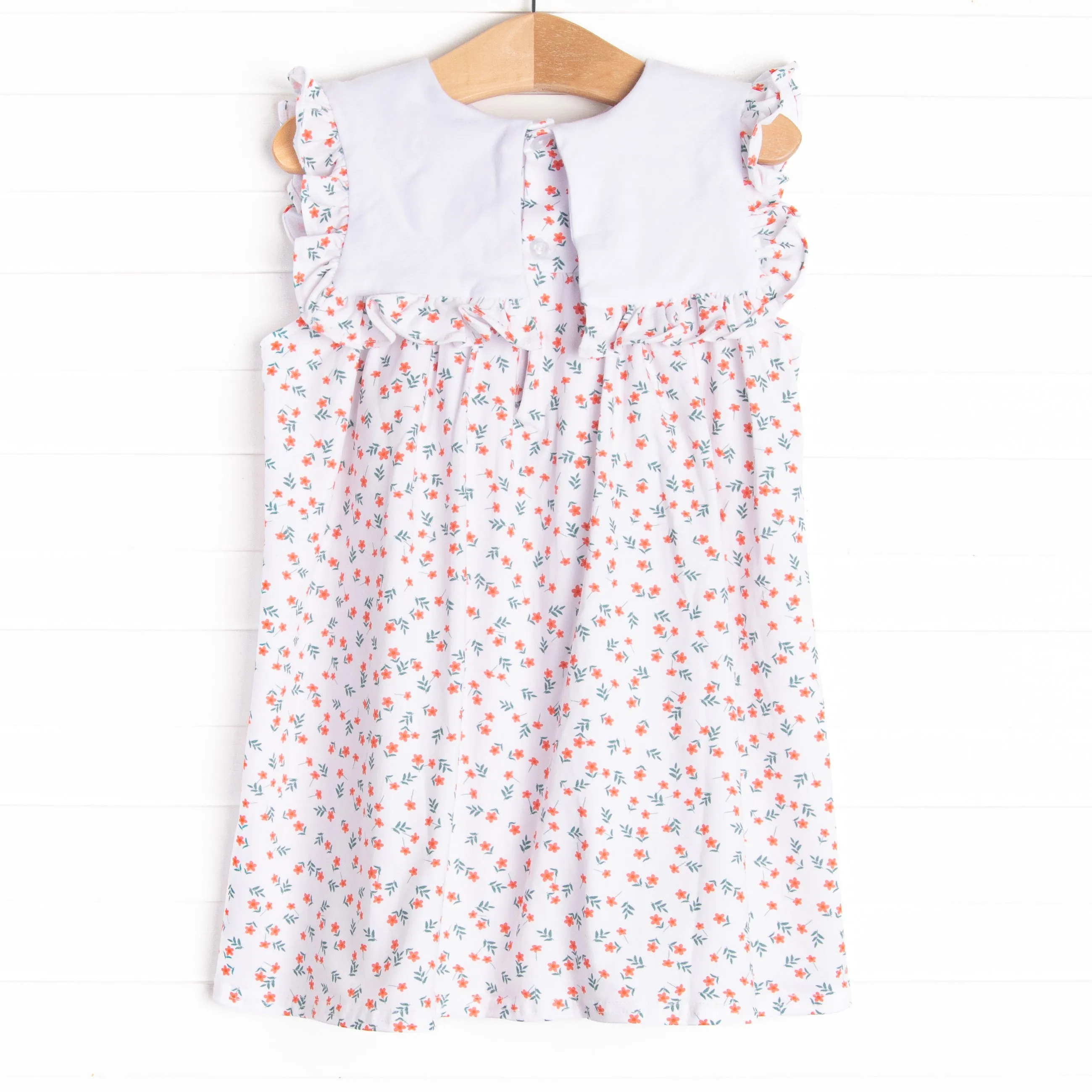 Bitty Buds Ruffle Dress, Red