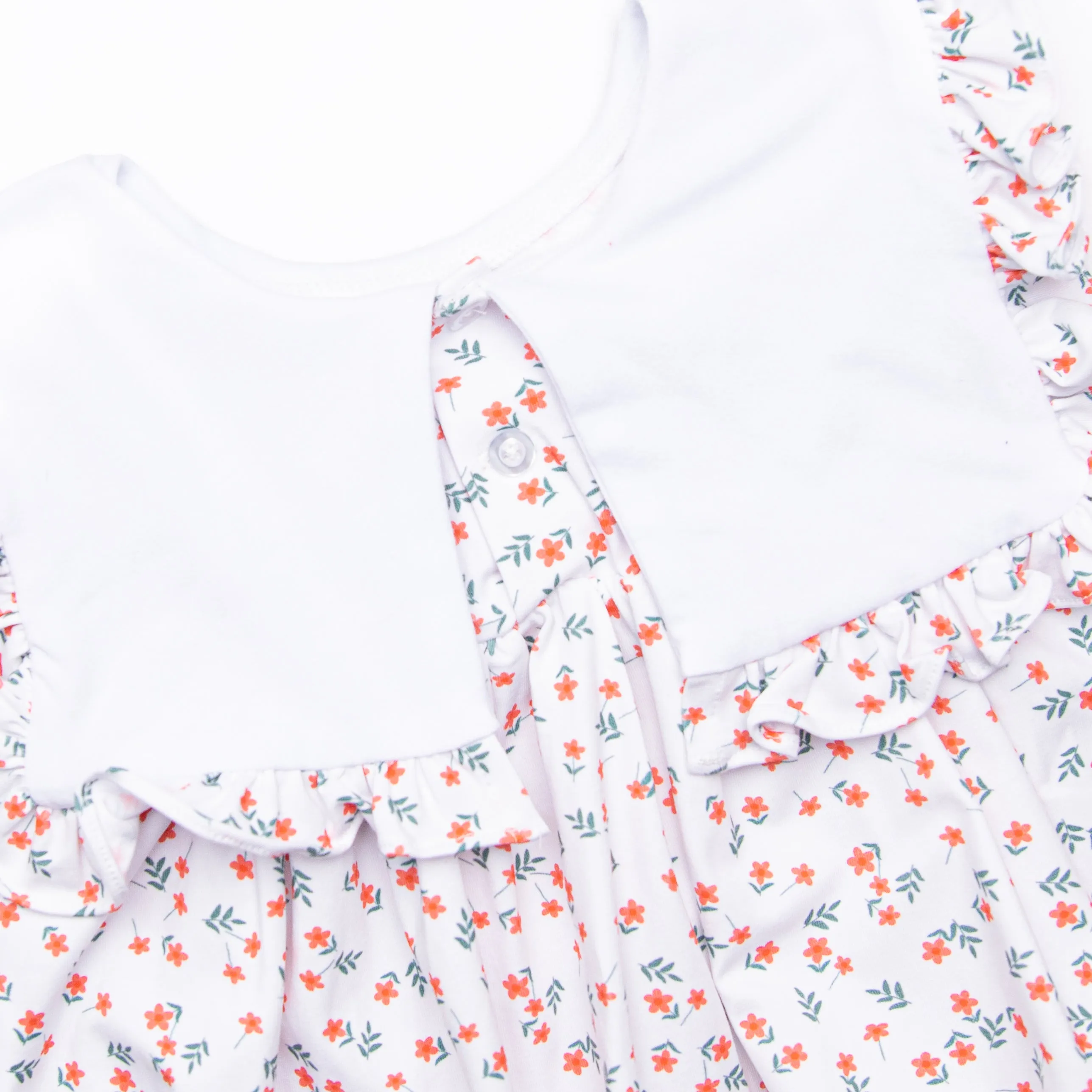 Bitty Buds Ruffle Dress, Red