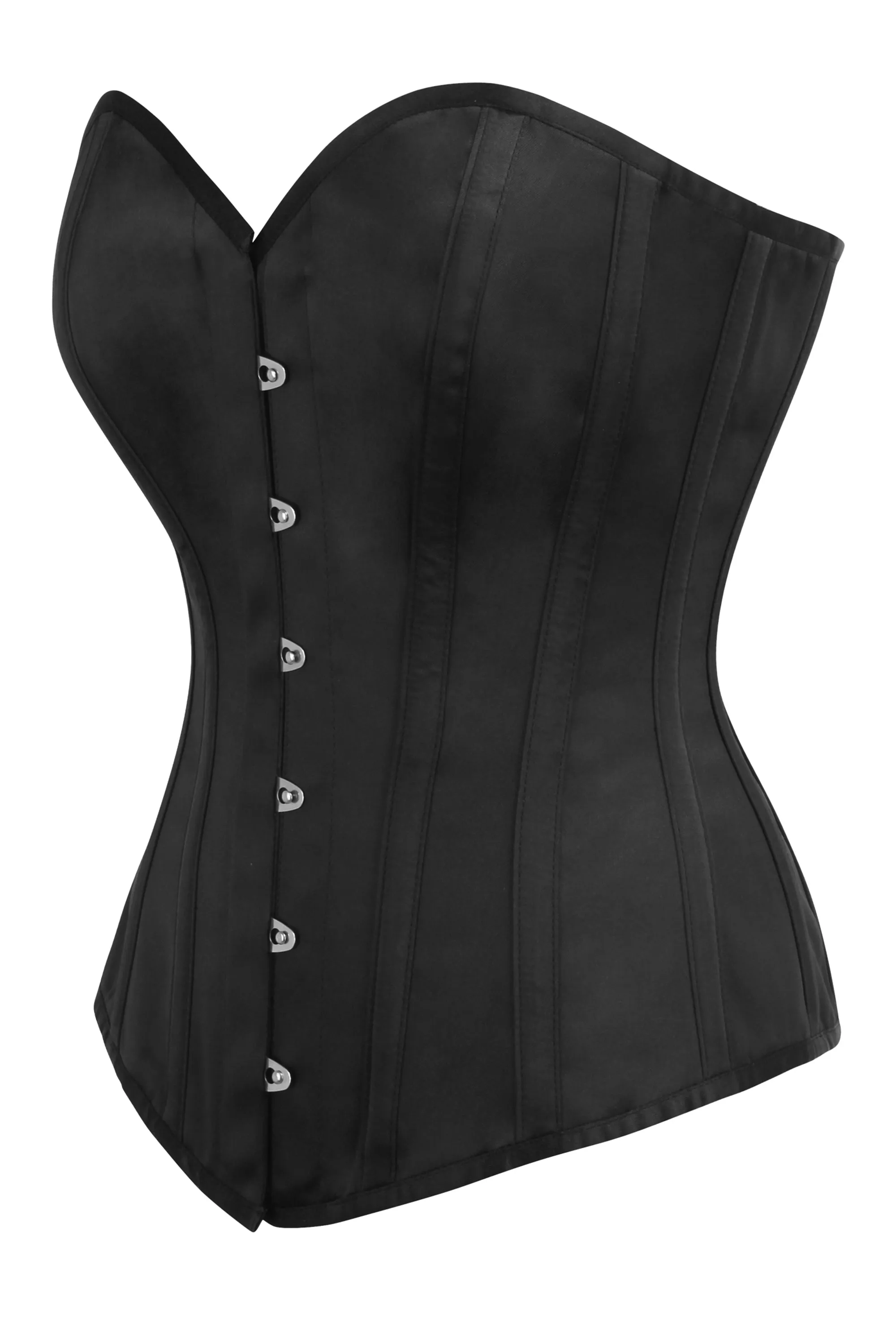 Black Matte Satin Overbust