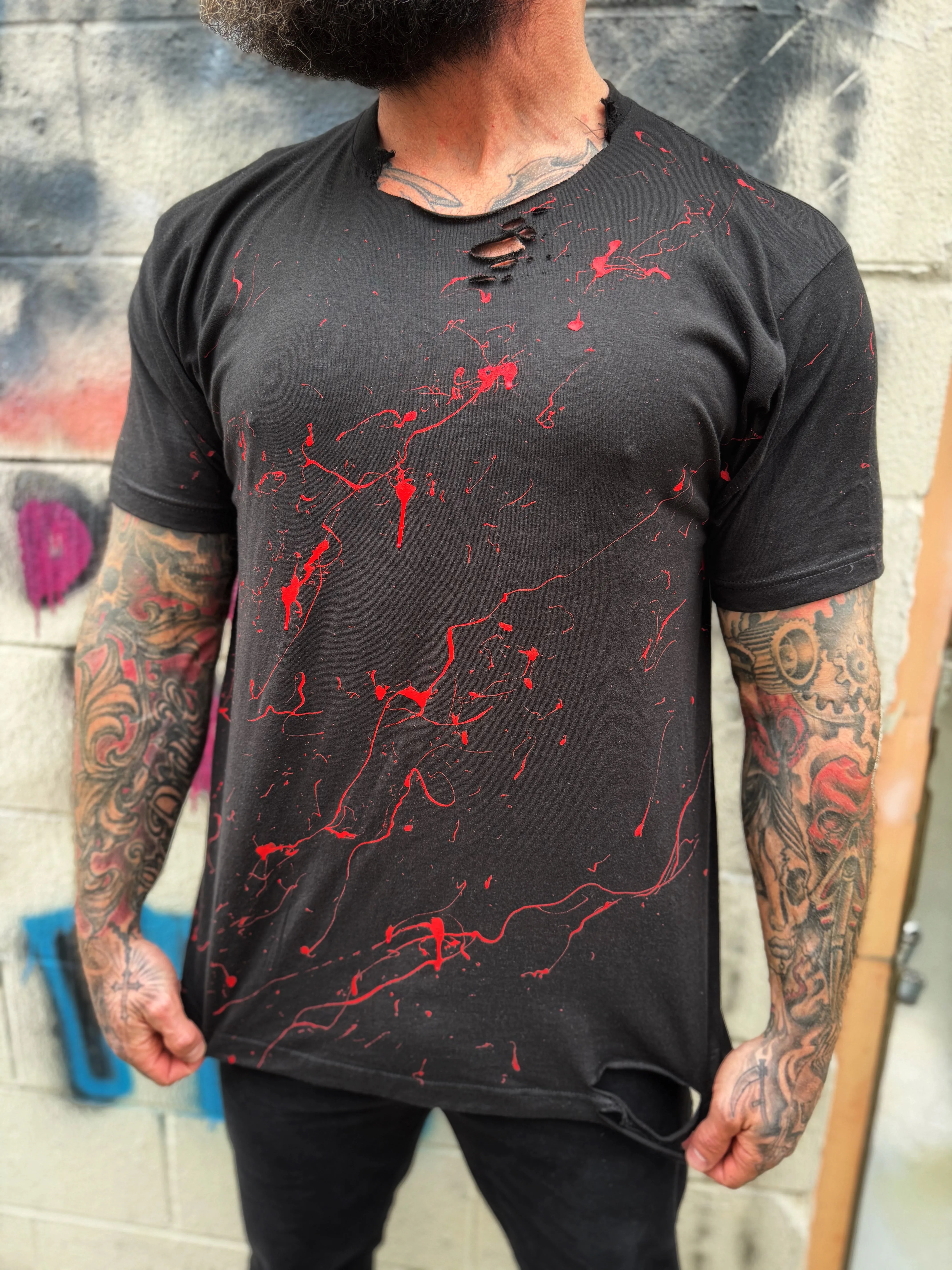 BLOOD ROAD RASH BLACK TEE 1.0