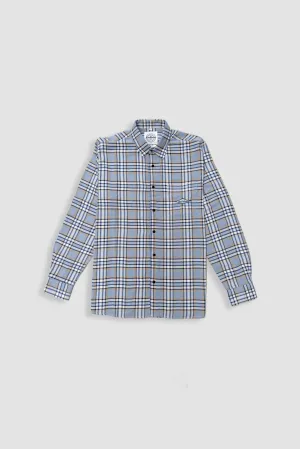 Blue Plaid Flannel Shirt