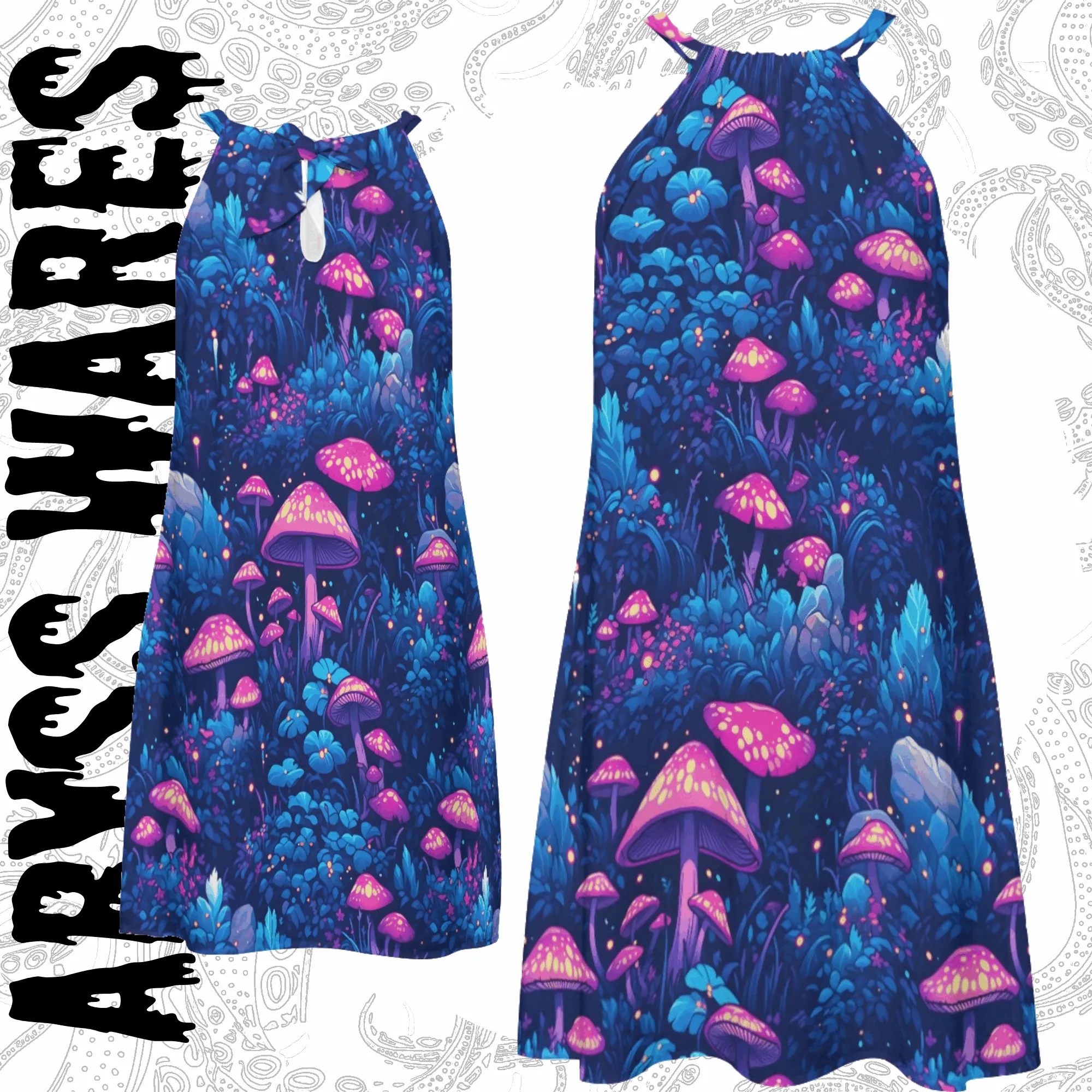 Blue Shrooms Sundress