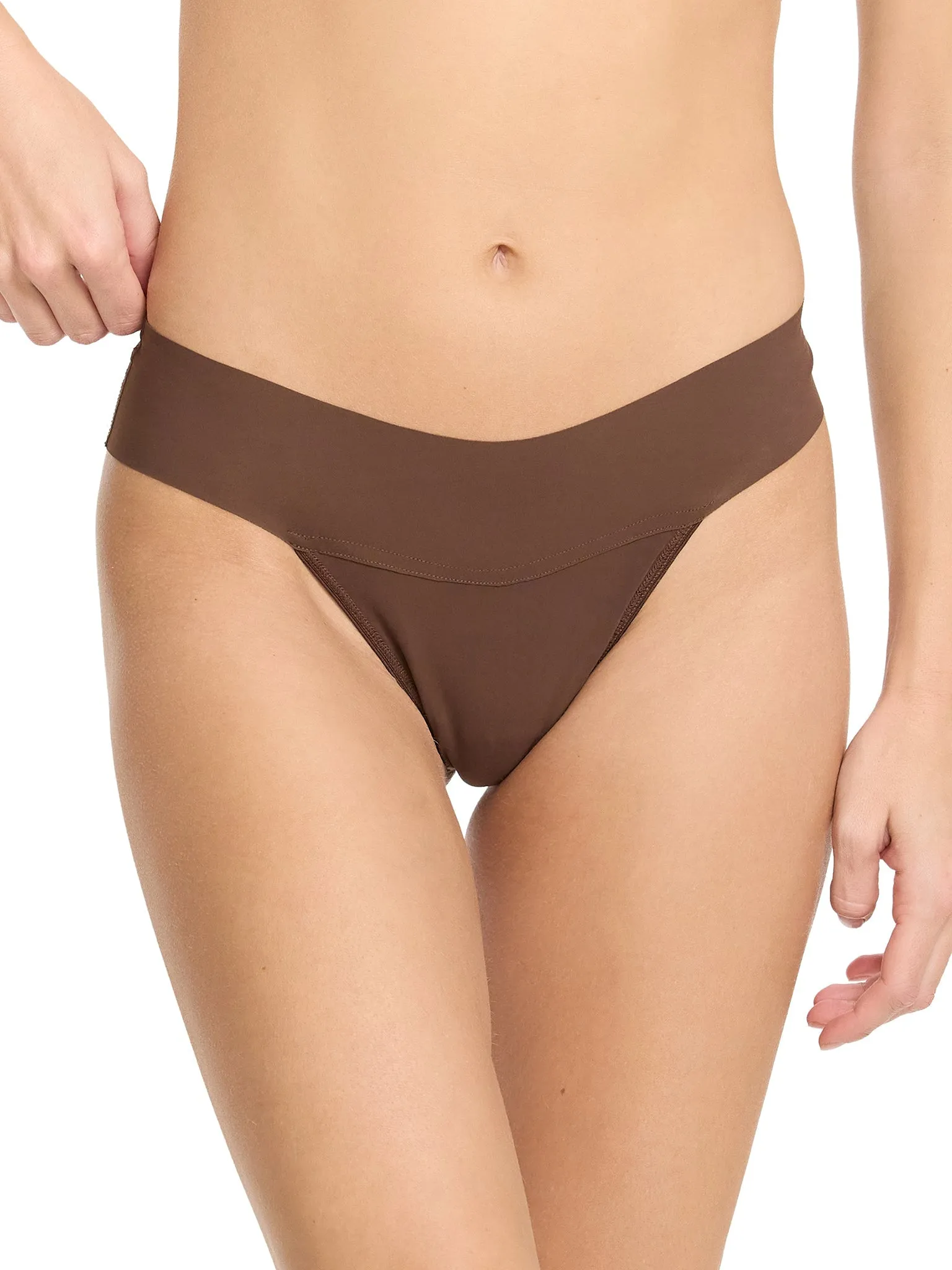 BreatheSoft® Natural Rise Thong Mahogany
