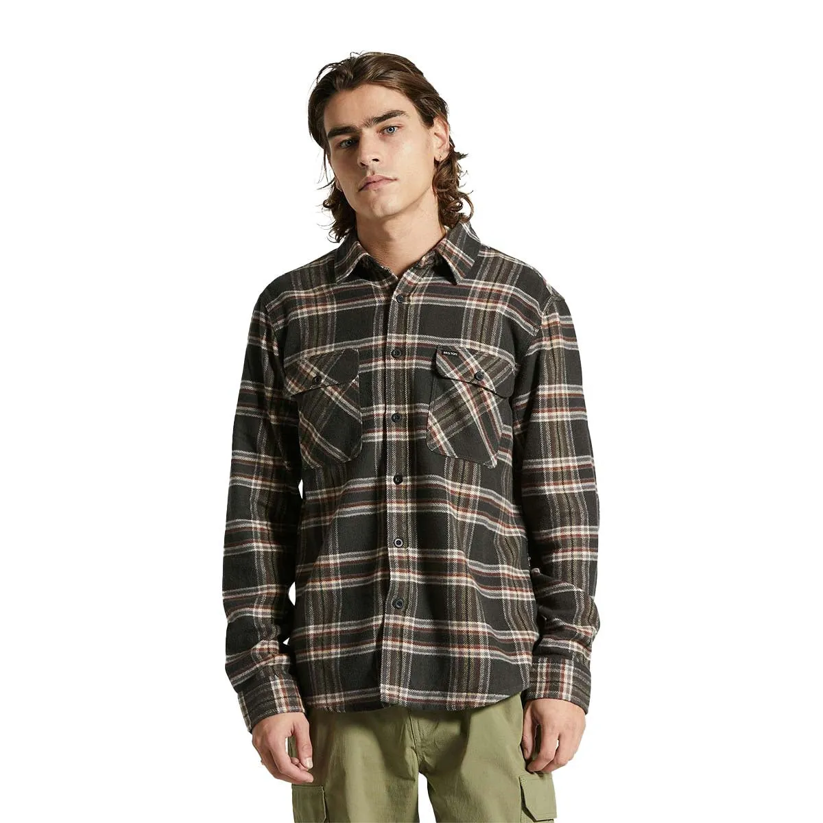 Brixton - Bowery Flannel Black/Charcoal/Off White