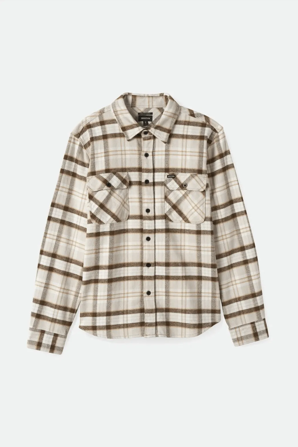 BRIXTON Bowery Heavy Weight L/S Flannel - Beige/Off White/Desert Palm