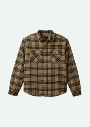 BRIXTON Bowery Quilted Flannel - Woodsmoke/Black