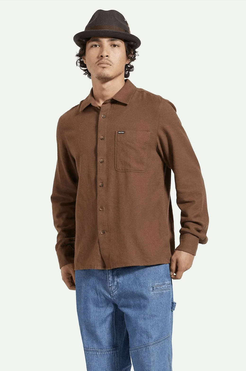 BRIXTON Hasting Lightweight Flannel - Pinecorn Brown