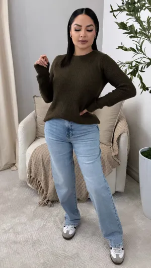 BROOKS  OLIVE SWEATER