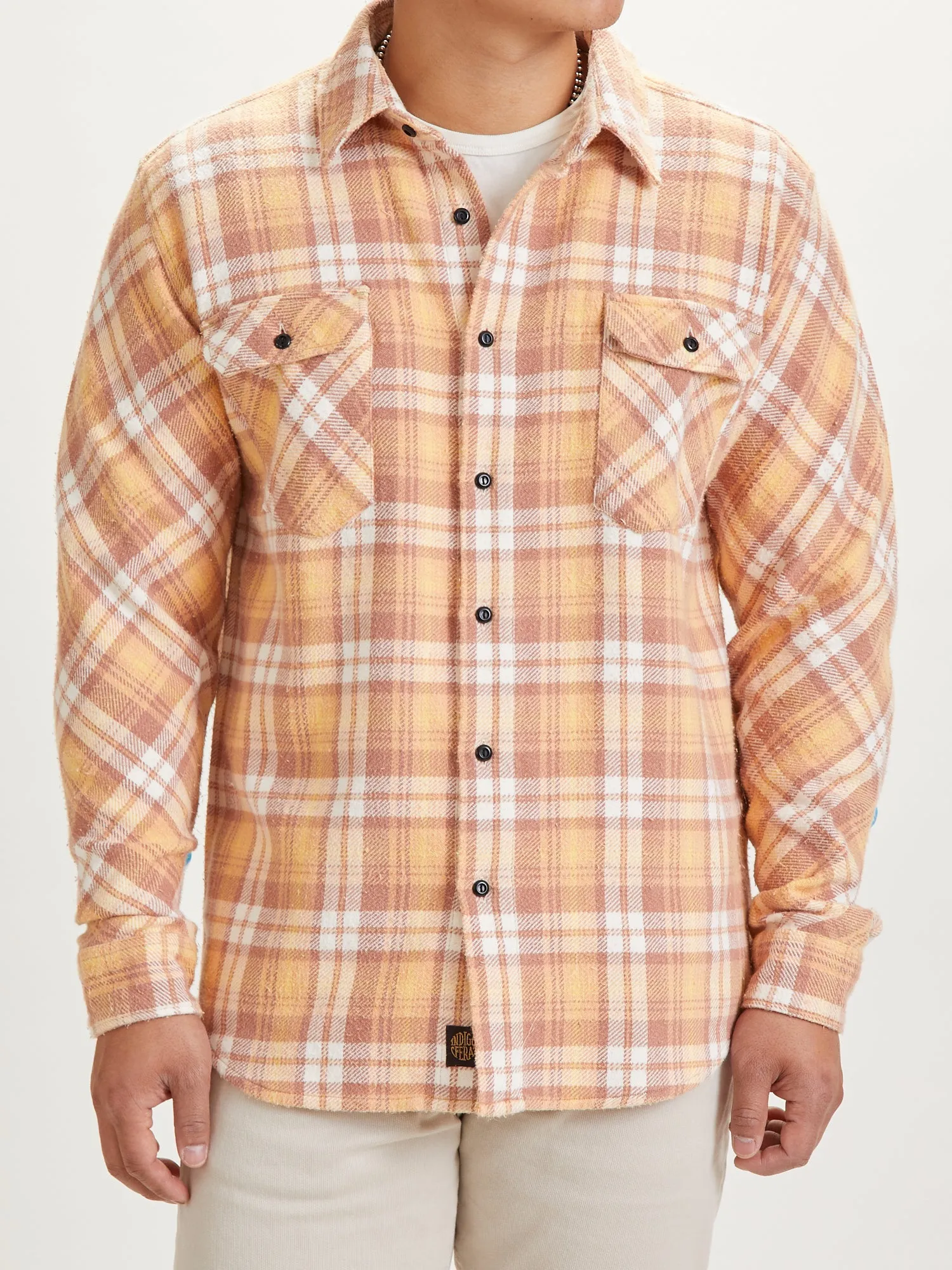 Bryson Flannel Shirt in Sunfaded Ochre