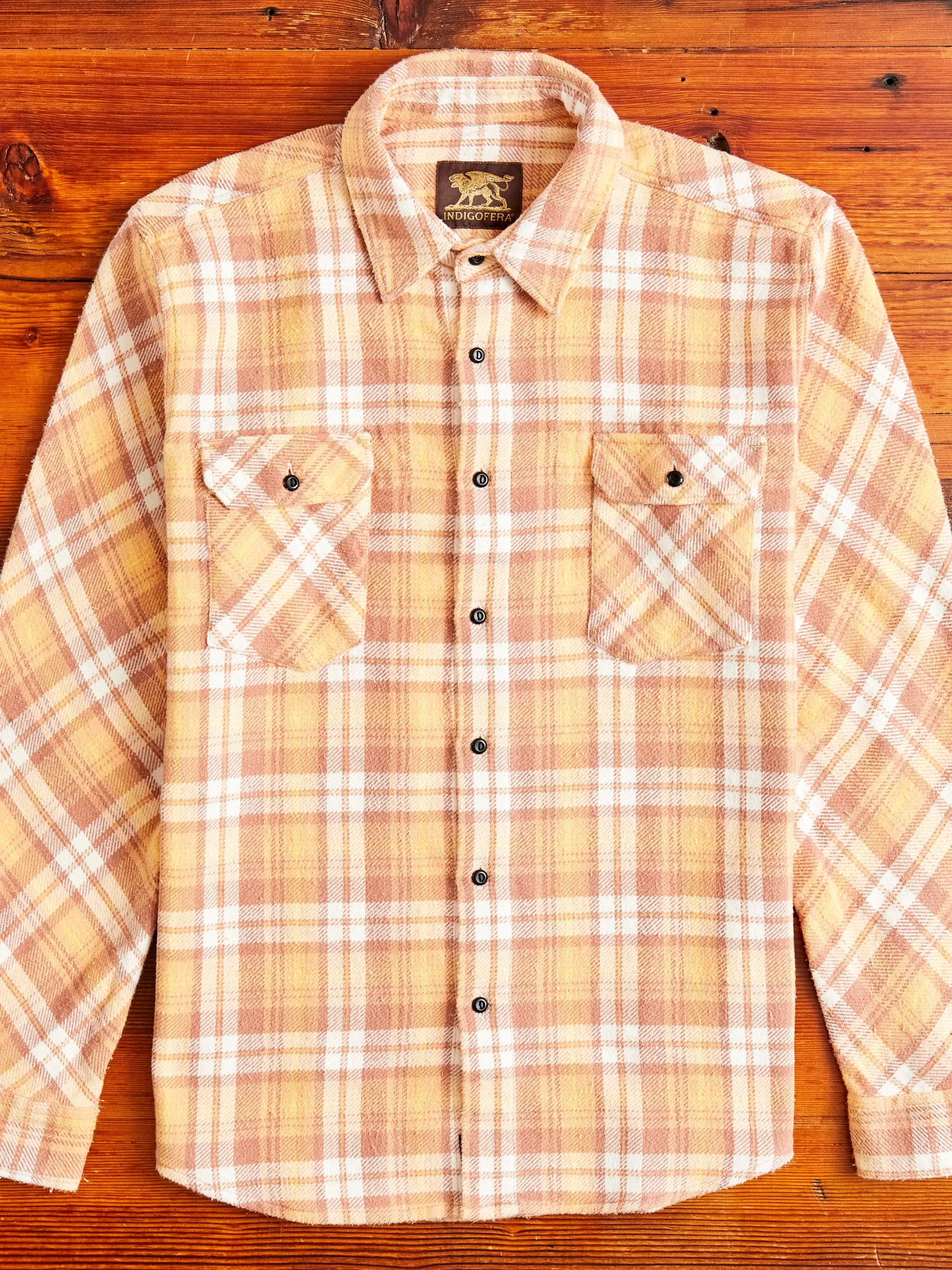 Bryson Flannel Shirt in Sunfaded Ochre