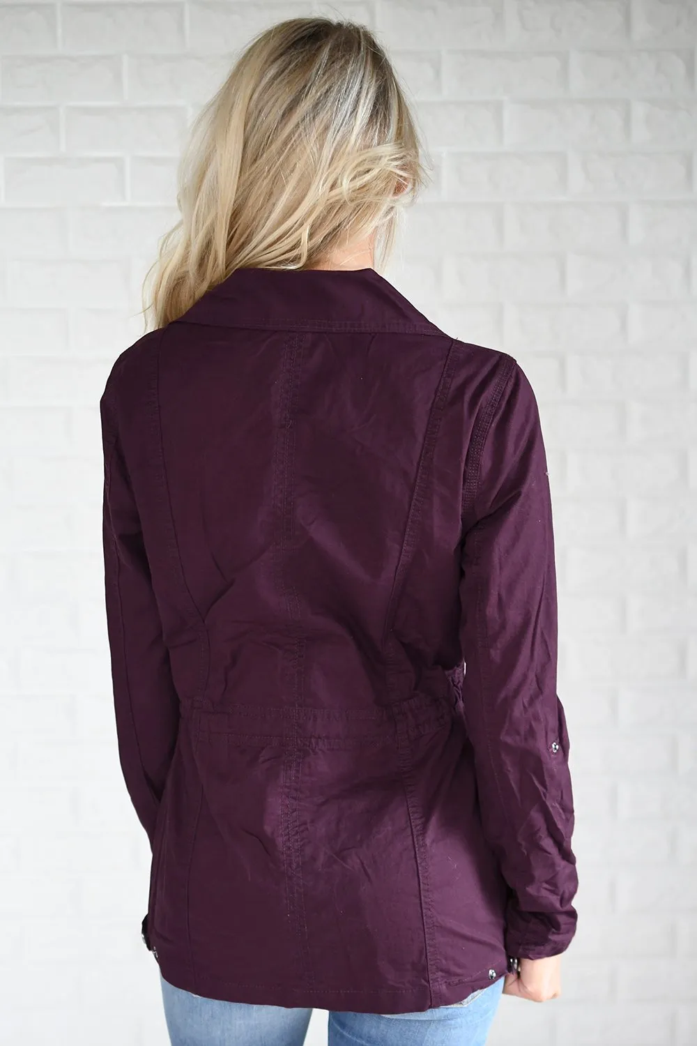 Burgundy Cargo Jacket
